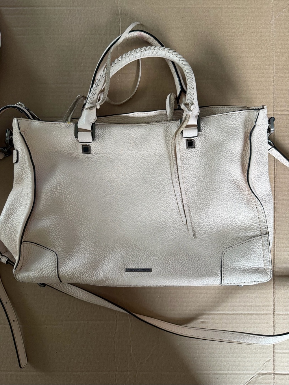 Rebecca Minkoff Cream/ light pink Leather Handbag